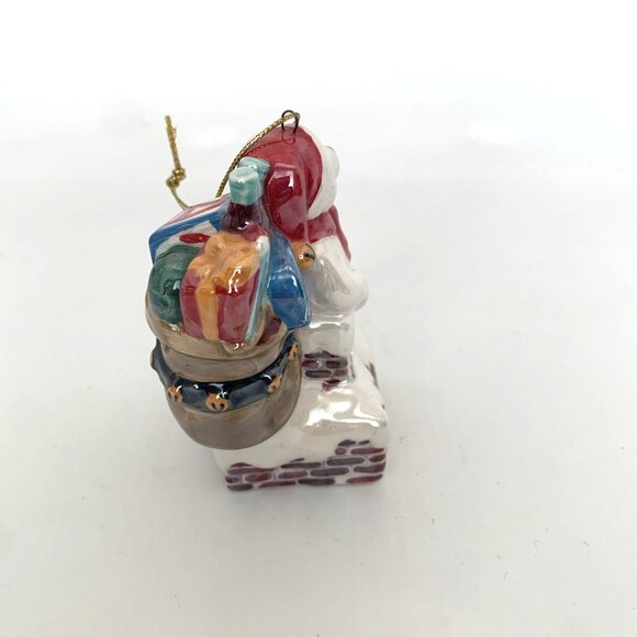 2003 Coca-Cola Holiday Pearlescent Porcelain Ornament Polar Bear 4" Vintage - Picture 5 of 14